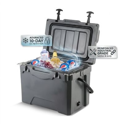 28L Rotomolded Koelbox Draagbare Outdoor IJskoeler Voedselkwaliteit LLDPE Camping Viskelkoeler