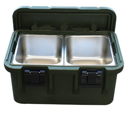 33L de geïsoleerde Containers van het Voedselvervoer GN Pan With Seal Carrier
