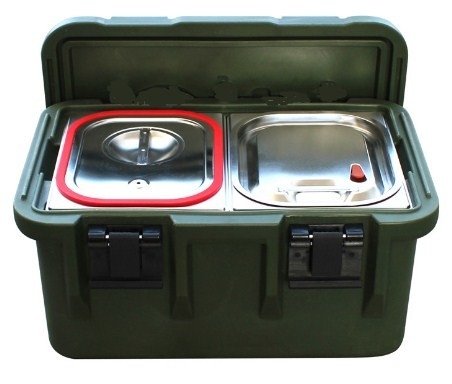 33L de geïsoleerde Containers van het Voedselvervoer GN Pan With Seal Carrier