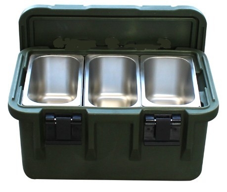 33L de geïsoleerde Containers van het Voedselvervoer GN Pan With Seal Carrier