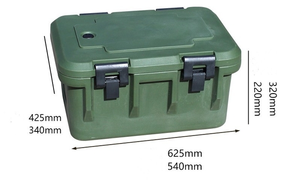 33L de geïsoleerde Containers van het Voedselvervoer GN Pan With Seal Carrier