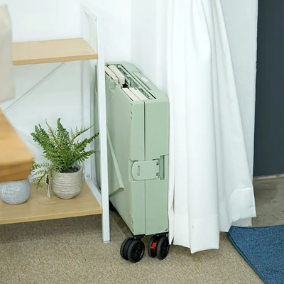 6 wielen die Plastic Boodschappenwagentje met Seat Mini Folding Hand Luggage Cars beklimmen