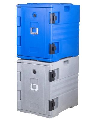 Blauw geïsoleerde voedselpan drager Nylon handgrepen