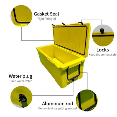 240QT Grote Rotomolded Koelbox – Zware Buiten IJsbox voor Vissen & Reizen