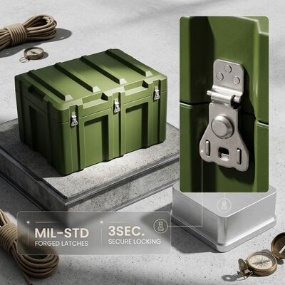 Heavy-Duty LLDPE Rotomolded Tool Box Double-Wall Impact Resistant IP67 Verzegelde opslag voor bouwwerkplaats