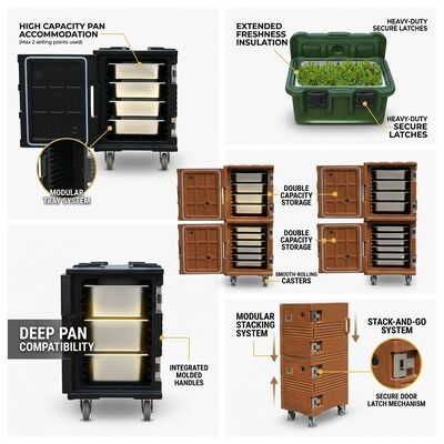 Catering Food Pan Carrier 65L Top-loading geïsoleerde thermische doos voor professionele evenement banket service