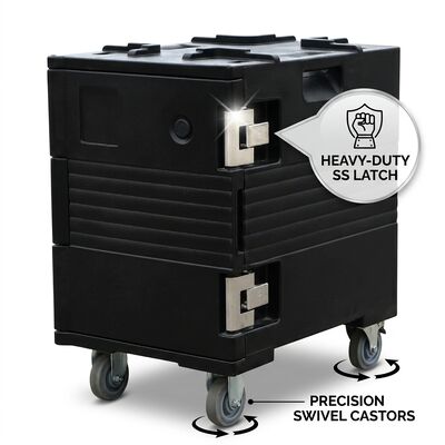 Eéncompartiment Voedsel Pan Carrier 38L Bulk Soup Stew Thermische Transport Box GN 1/1 Pan Compatibel