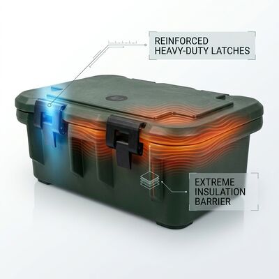 25L Militaire geïsoleerde voedselcontainers Draagbare GN Pan Carrier Warme maaltijden bezorgen Leger Veldvoeding