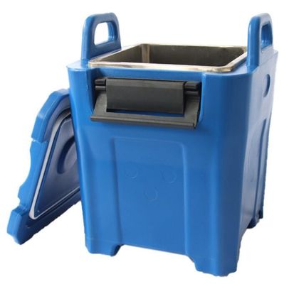 Drop-in geïsoleerde voedselpandrager van 25 liter Lichtgewicht rotatiegegoten GN-pantransportbox voor kleine catering