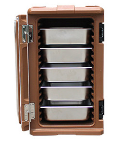 120L de Pannen van Front Loading Rotomoulded Products GN isoleerden Hete Doos met Wielen
