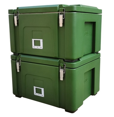 PE Pu van de Opslagcontainers van het Isolatie het Militaire Voedsel van de het Legerrijst Kabinet 60L