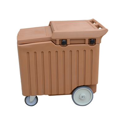 200lb mobiele Geïsoleerde Ijstheebus Regelbaar Plastic With Wheels