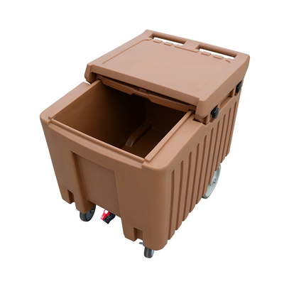 200lb mobiele Geïsoleerde Ijstheebus Regelbaar Plastic With Wheels