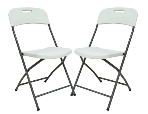 Openlucht Wit Plastic Metaal die Stoelen voor de Partijstoelen van de Gebeurtenissentuin vouwen