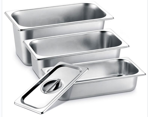 1/3 Roestvrij staal Gastronorm Pan Ice Cream Buffet Container