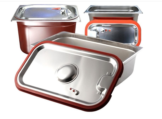 Het Voedsel Pan With Lid, de Pan van het keukenroestvrije staal van het Roestvrij staalbuffet